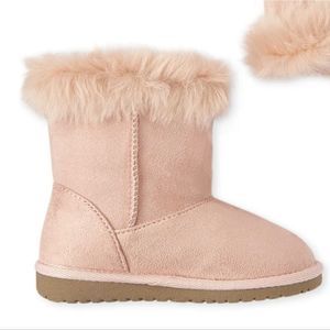 Toddler Girls Buckle Faux Suede Boots - Pink. FREE GIFT INCLUDED!